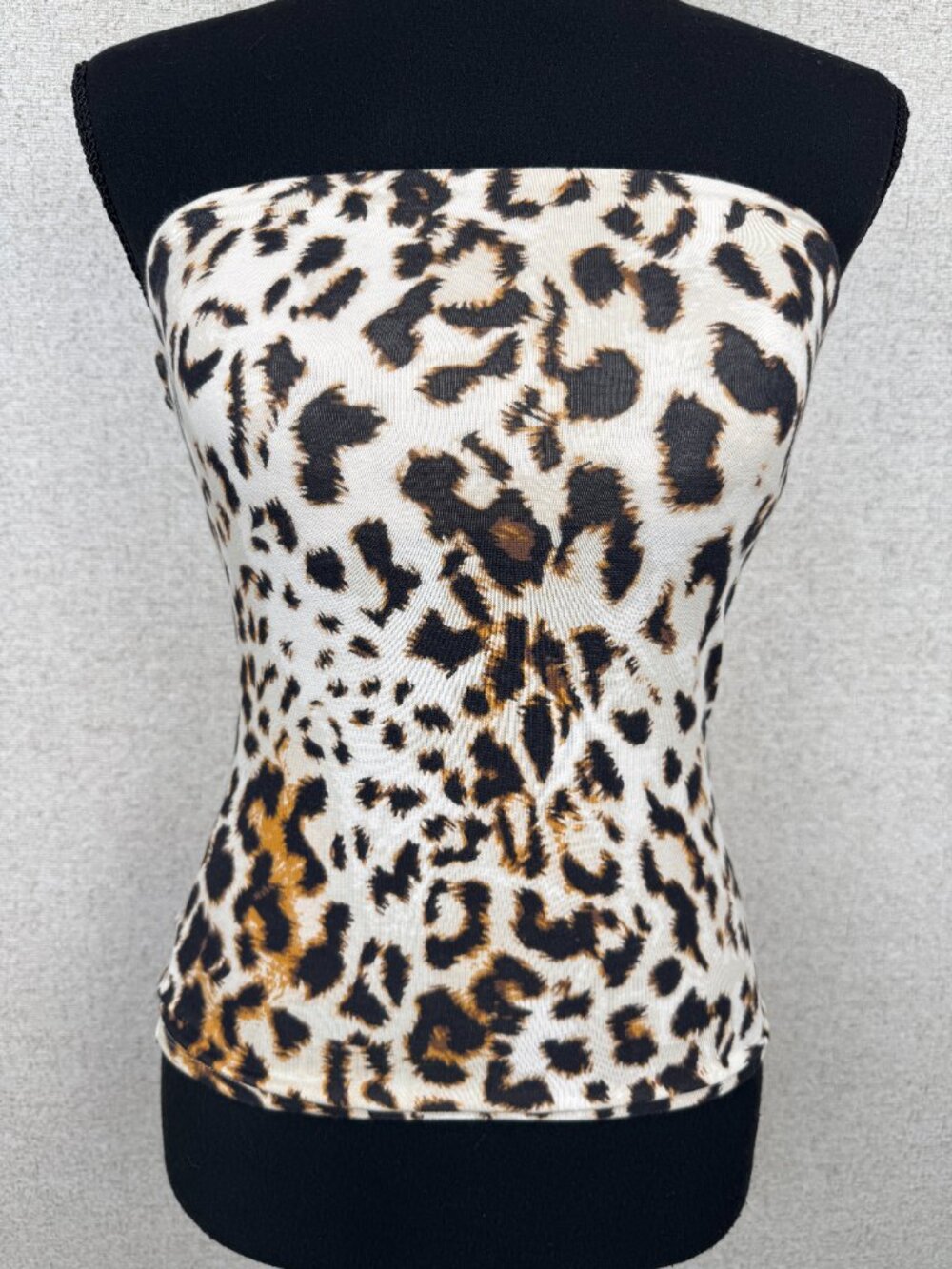 Express Leopard Print Strapless Tube Top Stretch Fitted Animal Print XS